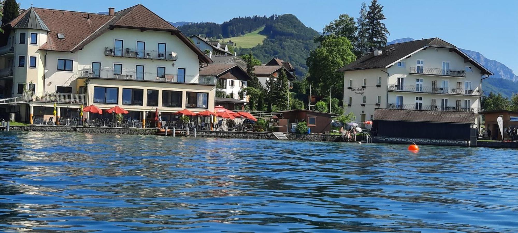 Gasthof Mit Seeterasse & Appartements Zur Landeroith Weyregg Kültér fotó